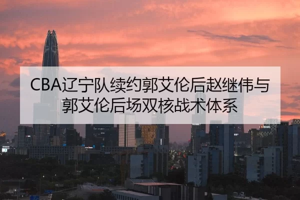 CBA辽宁队续约郭艾伦后赵继伟与郭艾伦后场双核战术体系
